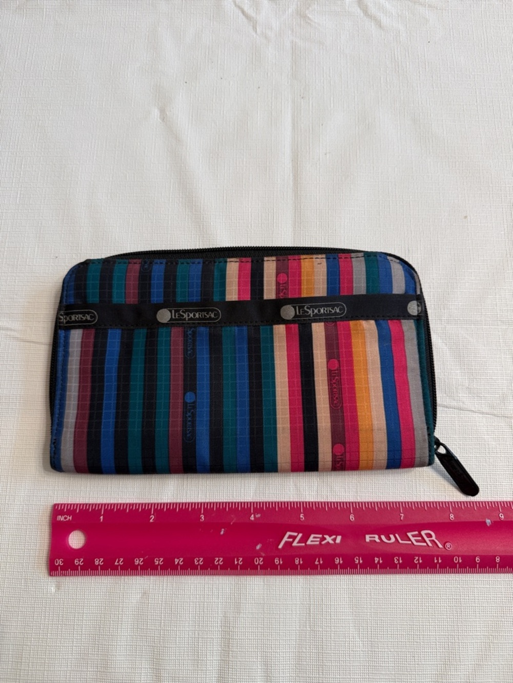 LeSportsac Multicolor Striped Zip Wallet